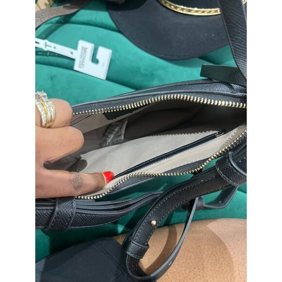 Westbronco Crescent Shoulder Bag Black Vegan Leather Purse Minimalist Crossbody - Picture 2 of 3